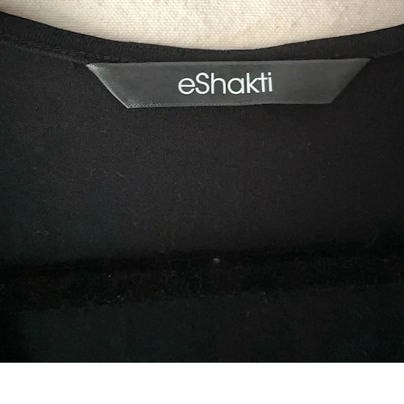 ESHAKTI NWOT COLORBLOCK STRIPE COTTON JERSEY WRAP DRESS | SIZE: EXTRA SMALL - Picture 12 of 12